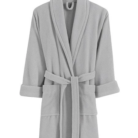 Халат 70% бамбук/30% хлопок с воротником-шалью XXL серый