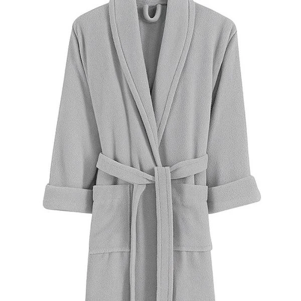 Халат 70% бамбук/30% хлопок с воротником-шалью XXL серый