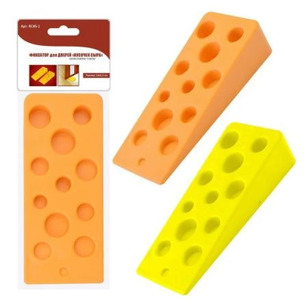 Фиксатор для дверей 13*5,5см пластик КУСОЧЕК СЫРА RC45-1