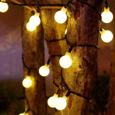 Гирлянда садовая на солнечной батарее 7м 50 ламп пластик Шарики PM-6052 (50)