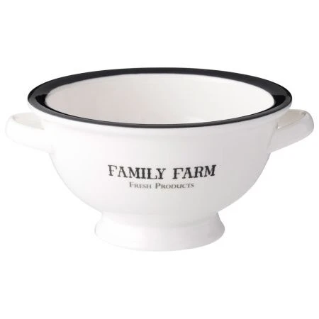 Салатник с ручками фарфор 300мл 14*12*6,5см Family Farm (32)