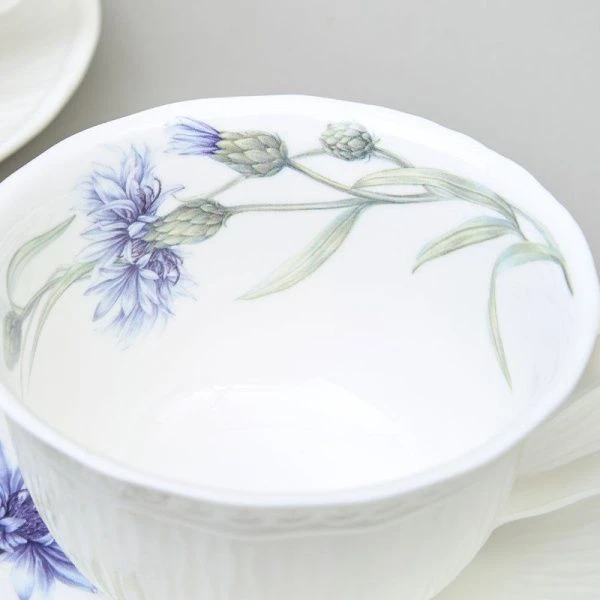 Чайный набор 4пр фарфор ВАСИЛЬКИ на 2 персоны 250мл (12)