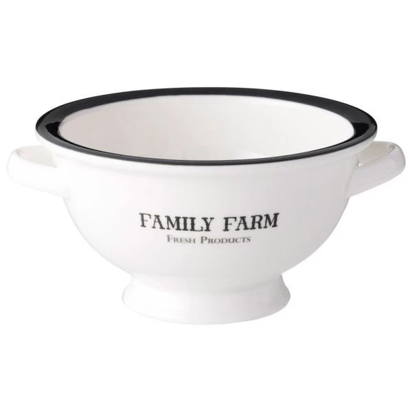 Салатник с ручками фарфор 300мл 14*12*6,5см Family Farm (32)
