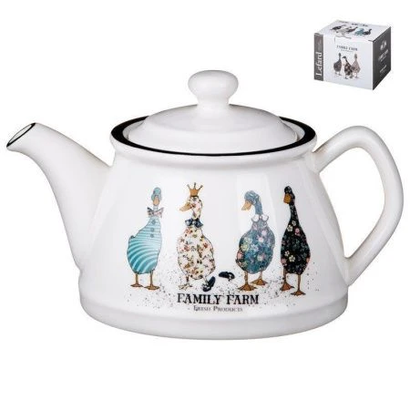 Чайник заварочный 580мл фарфор FAMILY FARM (18)
