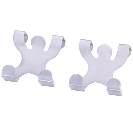 Набор крючков на дверь 2шт 4,6*4,6*5 см нерж.сталь (72)