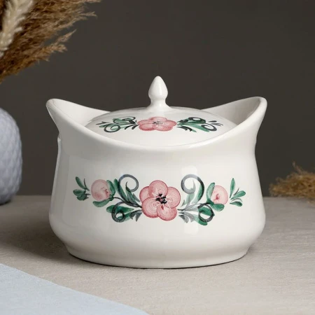 Супница 3л фарфор с прорезными  ручками МИКС