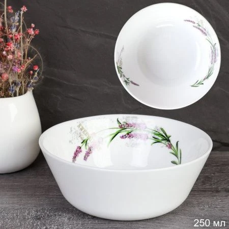 Бульонница стеклокерамика 250мл Лаванда FLMLW45 (18142-1) (108)