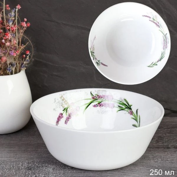 Бульонница стеклокерамика 250мл Лаванда FLMLW45 (18142-1) (108)