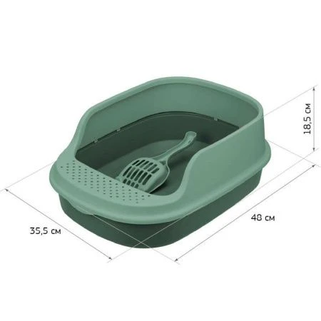 Туалет для кошек с высоким бортом 480*355мм пластик ЛЯ-МУРР + подарок совок смоки (4) Туалет для кошек с высоким бортом 480*355мм пластик ЛЯ-МУРР + подарок совок смоки (4)