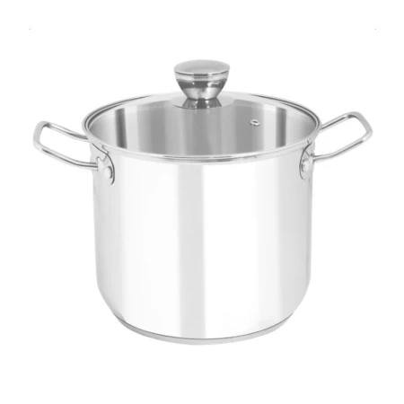 Кастрюля 8л нерж.сталь Grandy со стекл.крышкой 24см индукция ТМ Appetite HU11803 (1)