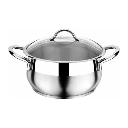 Кастрюля 10л 26*20см нерж.сталь Everest стекл.крышка 3ТТСКК0320049 (4)