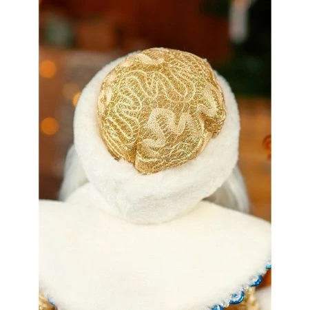 Дед Мороз в золотой шубе, с мелодией, 40 см Т-6820