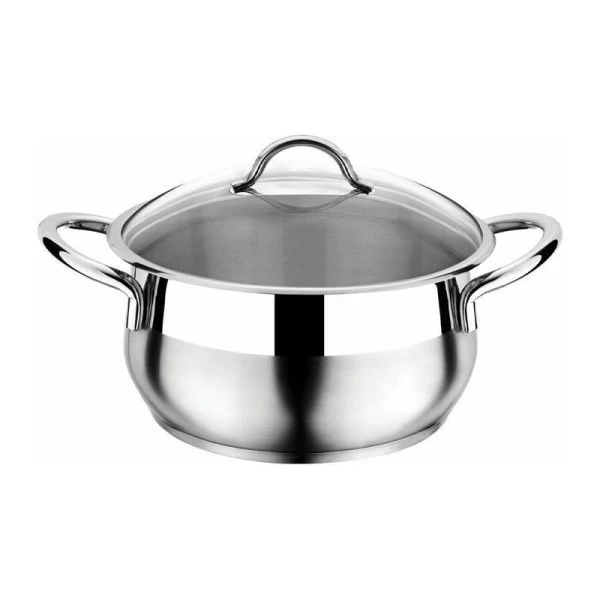 Кастрюля 10л 26*20см нерж.сталь Everest стекл.крышка 3ТТСКК0320049 (4)