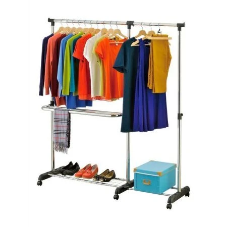 Вешалка гардеробная 104,5-169*45*94,5-158,5см хром окр.сталь YUKON телескоп. на колесах (1)