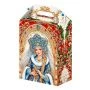 Коробка новогодняя картонная 14*80*19,5см 1,0кг Сказочный Дуэт с тиснением (150)