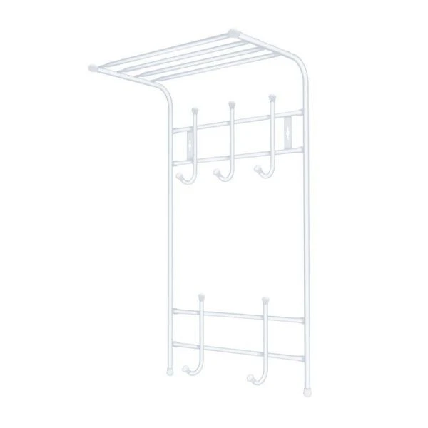 Вешалка с полкой 2-х ярусная 410*745*250мм металл белая матовая ВПТ5 (5)