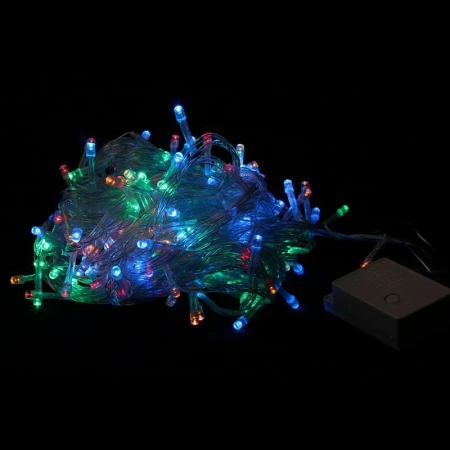 Гирлянда электрическая 12,5м  (150 светодиодов) (разноцветная) (прозрачный провод) JC-6447 (100)