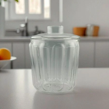 Сахарница 380мл стекло с крышкой (100)