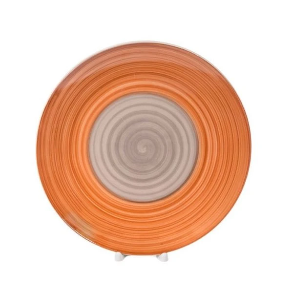 Тарелка мелкая 27см керамика Аэрография КЭМЭЛ обеденная (6/24)