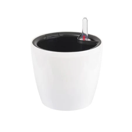 Кашпо 1,8л d150мм пластик АНФА с вставкой и автополивом белый (12)