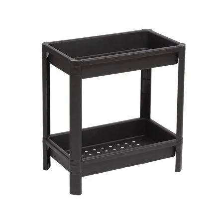 Этажерка 2 секции 390*234*407мм пластик VIKEA черная (1)