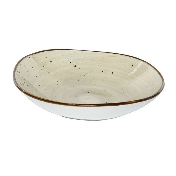 Тарелка глубокая 750мл 21см фарфор SAMOLD ГРАФИТ (6/24)