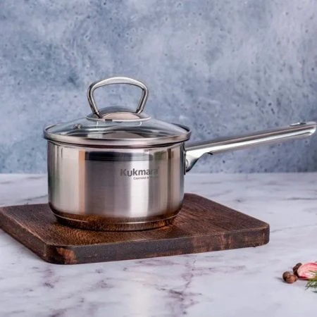 Ковш 1л нерж.сталь Orion со стекл.крышкой 14см ORN-LDL1014G (6)