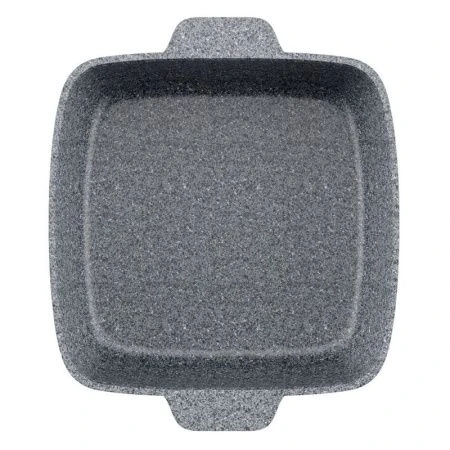 Жаровня квадратная 2л алюминий АП PREMIUM GREY стекл.крышка 24*24см (6)