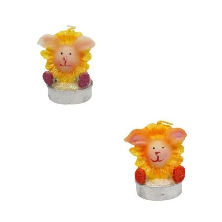 Свеча декоративная Кролик / Заяц-подсолнух h=6см 2 вида (min24) 122