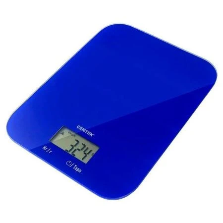 Весы кухонные электронные стекло 5кг Centek CT-2481 15*20,5см, LCD синие (12)