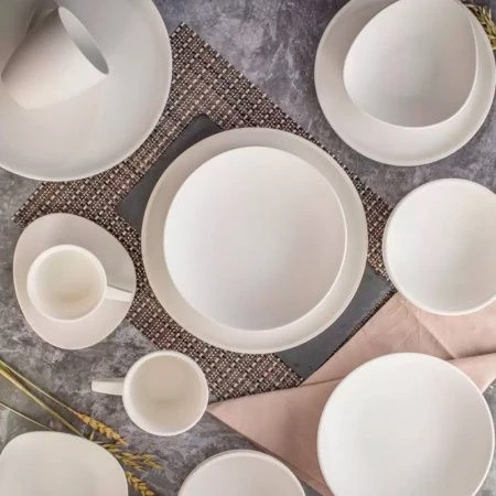 Тарелка глубокая 20см фарфор ROCK WHITE суповая DM8011 (6)