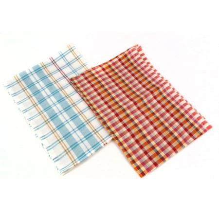 Полотенце кухонное 50*70(+/-2)см полулен клетка