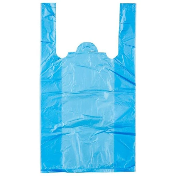 Пакет-майка 45*25*12см 10мкм полиэтилен синий/голуб. (3000/200/100)