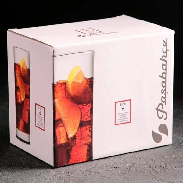 Стаканы набор 6шт 290мл стекло САЙД высокие (8)