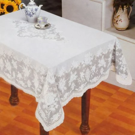 Скатерть 60*90 (150*228см) ПВХ ОВАЛ EMBOSSED белая FC-903/101 (36)