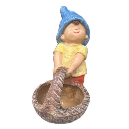 Фигура садовая МАЛЬЧИК с лукошком 45*27*23см полистоун Фигура садовая МАЛЬЧИК с лукошком 45*27*23см полистоун