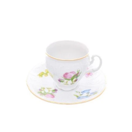 Кофейный набор 12пр фарфор БЕРНАДОТТ ВЕСЕННИЕ ЦВЕТЫ на 6 персон 170мл