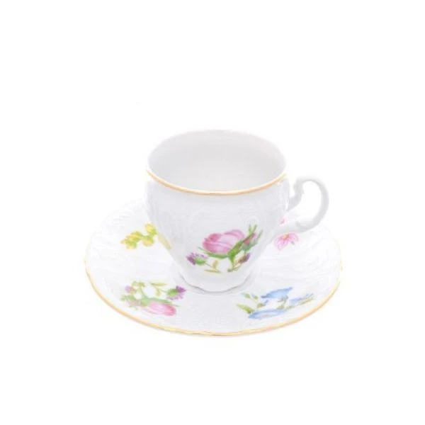 Кофейный набор 12пр фарфор БЕРНАДОТТ ВЕСЕННИЕ ЦВЕТЫ на 6 персон 170мл