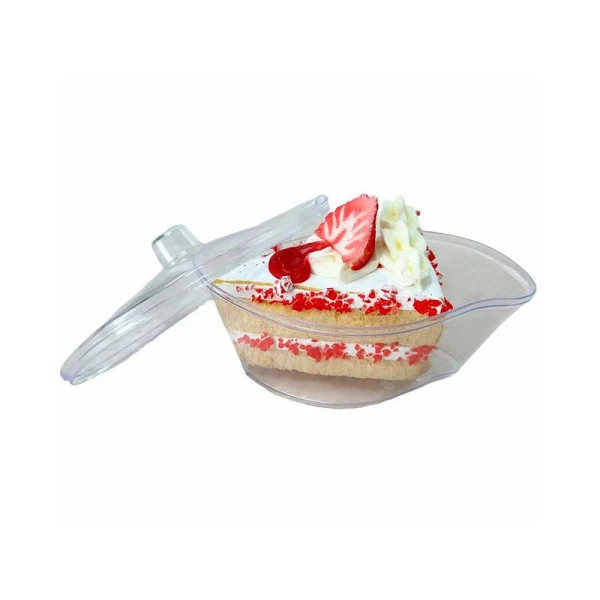 Креманка с крышкой одноразовая пластик 105мл прозрачная 110*73*42мм Complement Волна PS (120)