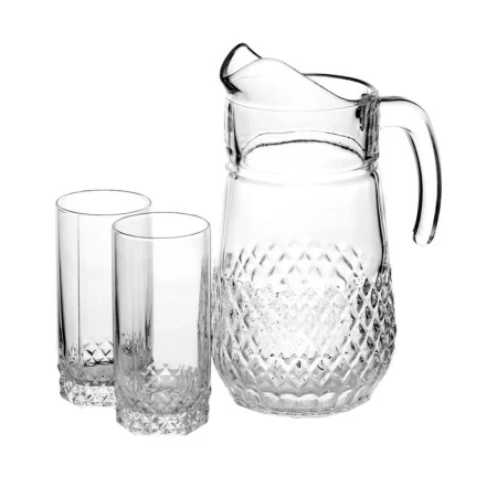 Набор питьевой 7пр стекло ВАЛЬС (кувшин 1,33л, стаканы 6шт 290мл) (4)