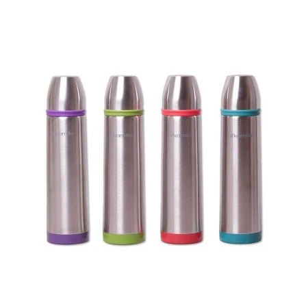 Термос 1л нерж.сталь мет.колба пласт.вставка МИКС в чехле арт.2059 (12)