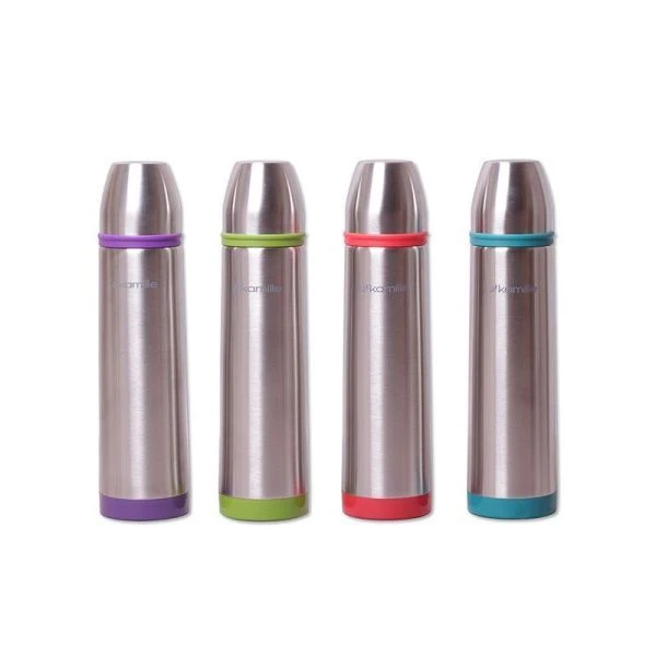 Термос 1л нерж.сталь мет.колба пласт.вставка МИКС в чехле арт.2059 (12)