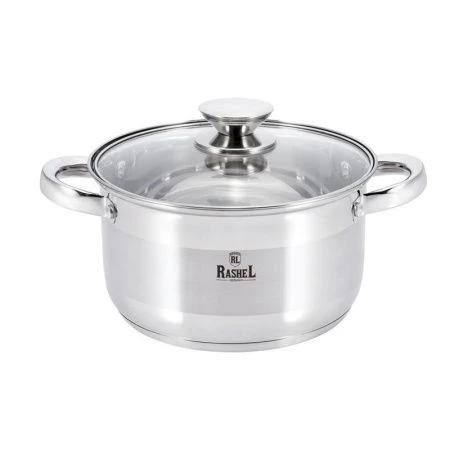 Кастрюля 1,5л нерж.сталь БЕРТА со стекл.крышкой 14*9см (4)