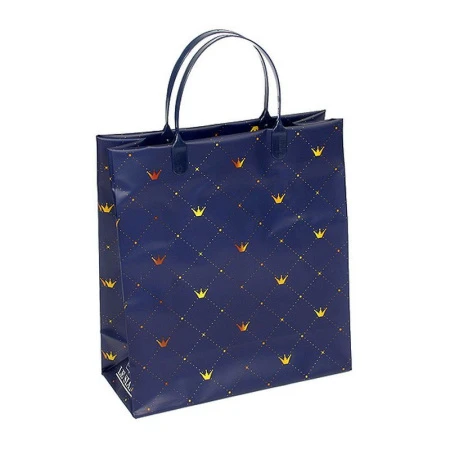 Пакет с пластиковой ручкой полиэтилен 23*26*10см Ромбы и короны 12-144 (20/200)