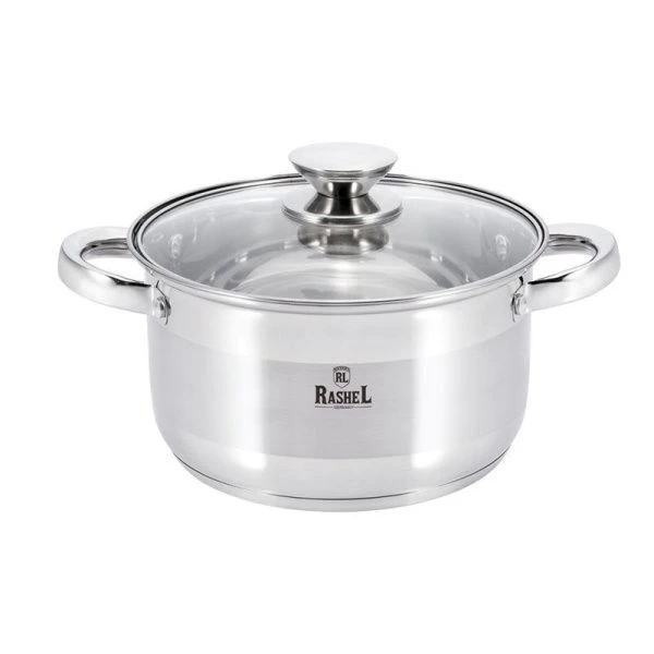 Кастрюля 1,5л нерж.сталь БЕРТА со стекл.крышкой 14*9см (4)