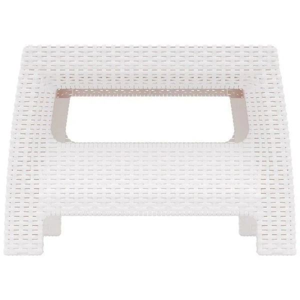 Стол 76,5*57*42см пластик РОТАНГ-ПЛЮС белый (1)