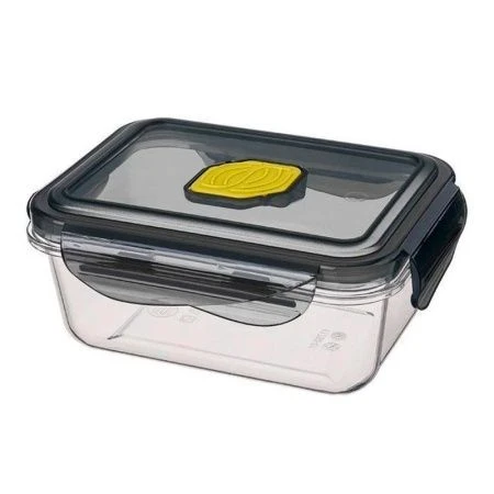 Контейнер пищевой СВЧ 450мл 140*110*66мм пластик BRILLIANT с клапаном герметичный черный (12)