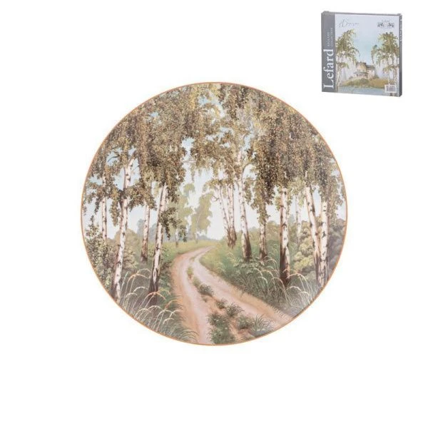 Тарелка мелкая 20,5см фарфор БЕРЁЗКИ десертная (18)