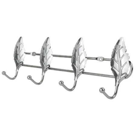 Вешалка 4 крючка Листок хром 30,5х9х3,5см НР08-121/JC-9206 (96)