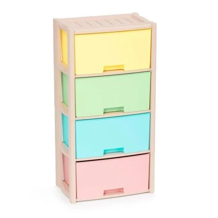 Комод 4-х секционный 47,5*30*94см пластик КОЛОРИТ (1)